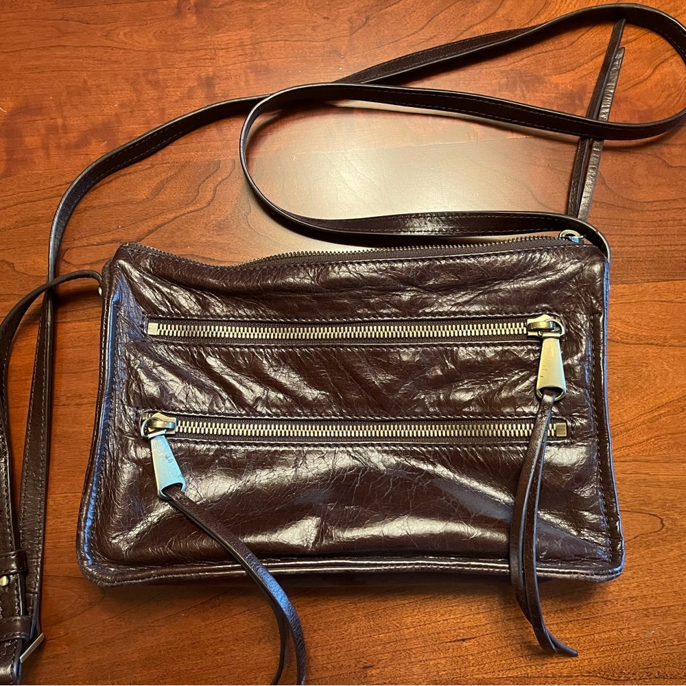 HOBO Dark Brown Leather Crossbody Bag